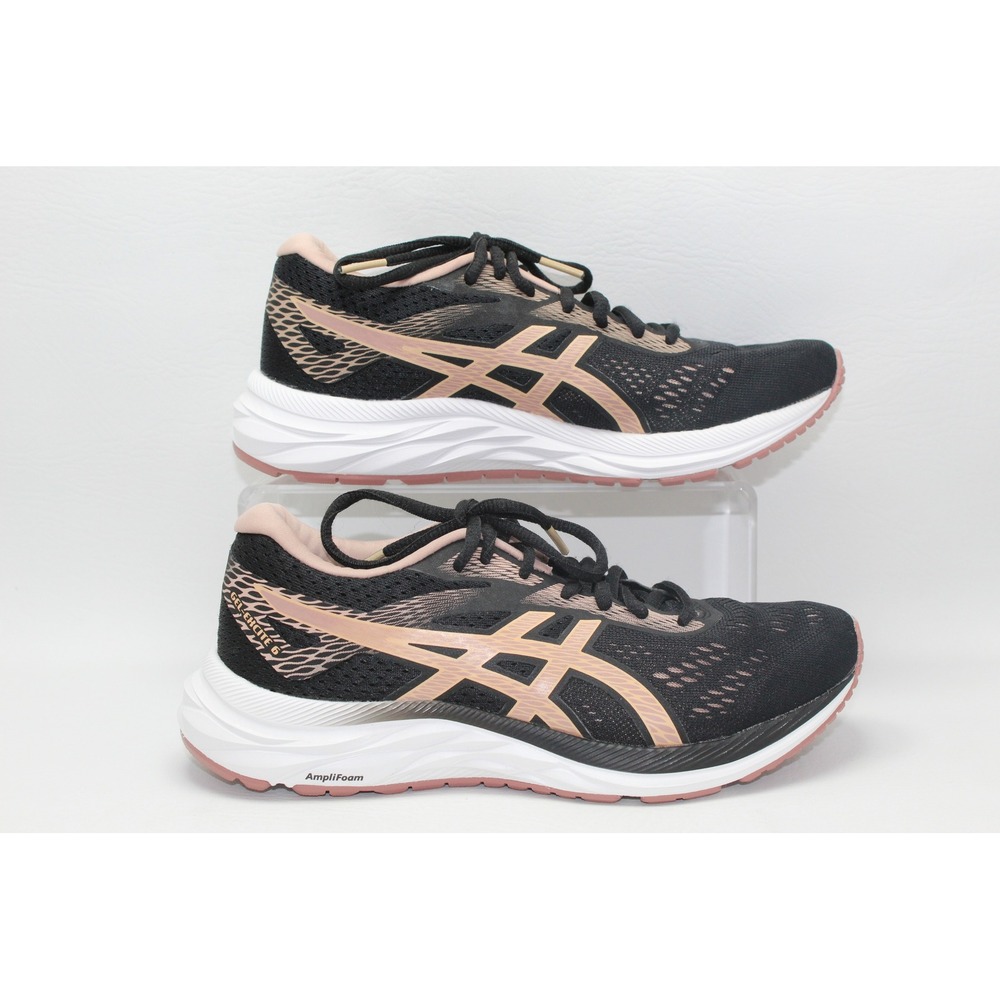 ASICS GEL-Excite 6 Womens Running Shoes Black Rose Gold 1012A746 Size 6.5